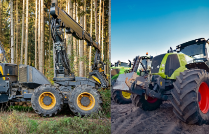 Rückewagen und Trecker